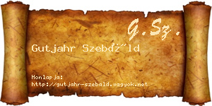 Gutjahr Szebáld névjegykártya